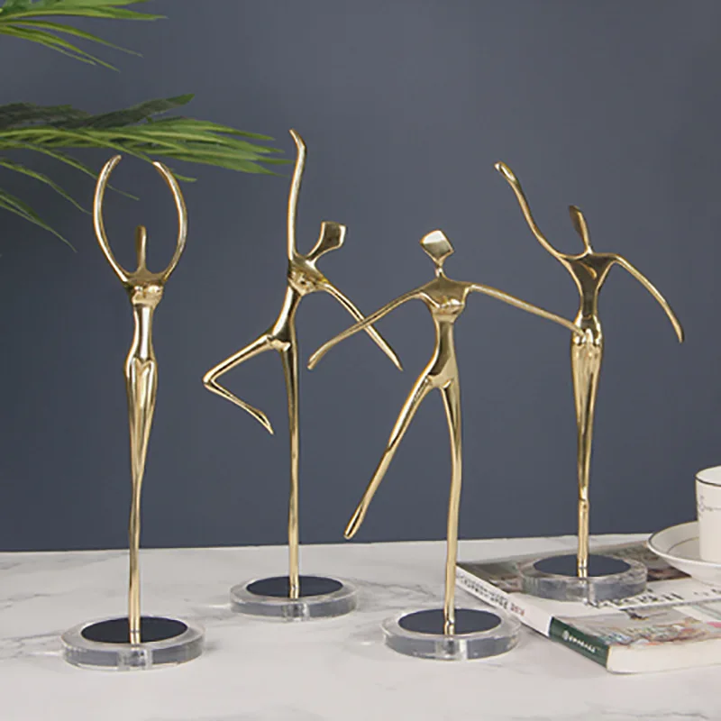 

Bronze Ballet Girl Ornament Modern Light Luxury Creative Characters Crafts Gifts TV Cabinet Ornaments