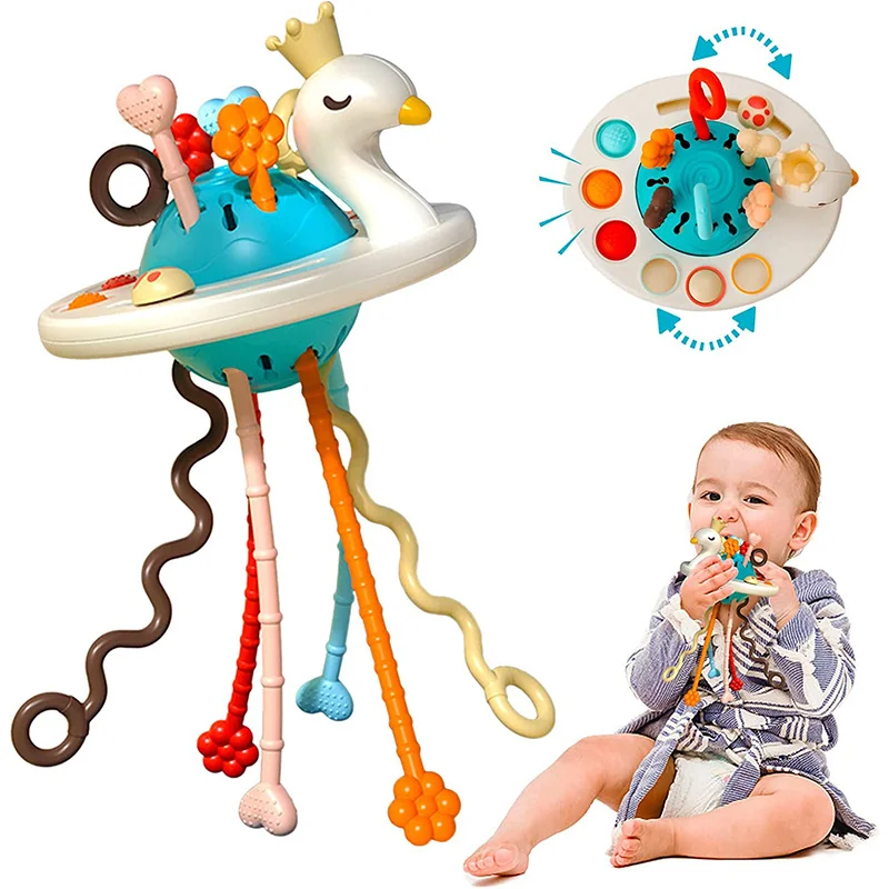 Jouets sensoriels Montessori pour bébé de 1 2 et 3 ans en Silicone pour bébé de 6 à 12 mois