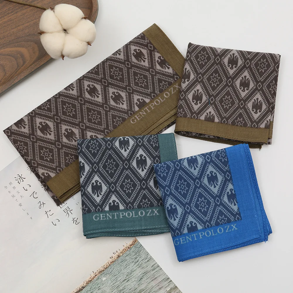 

3/6 шт. мужской клетчатый носовой платок из чистого хлопка с принтом, летнее тонкое старомодное ностальгическое мягкое квадратное полотенце для рук 43*43 см
