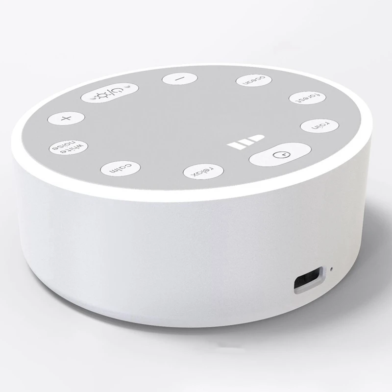 Baby White Noise Machine USB Rechargeable White Noise Sound Machine Baby Sleep Sound Player Night Light For Home Office