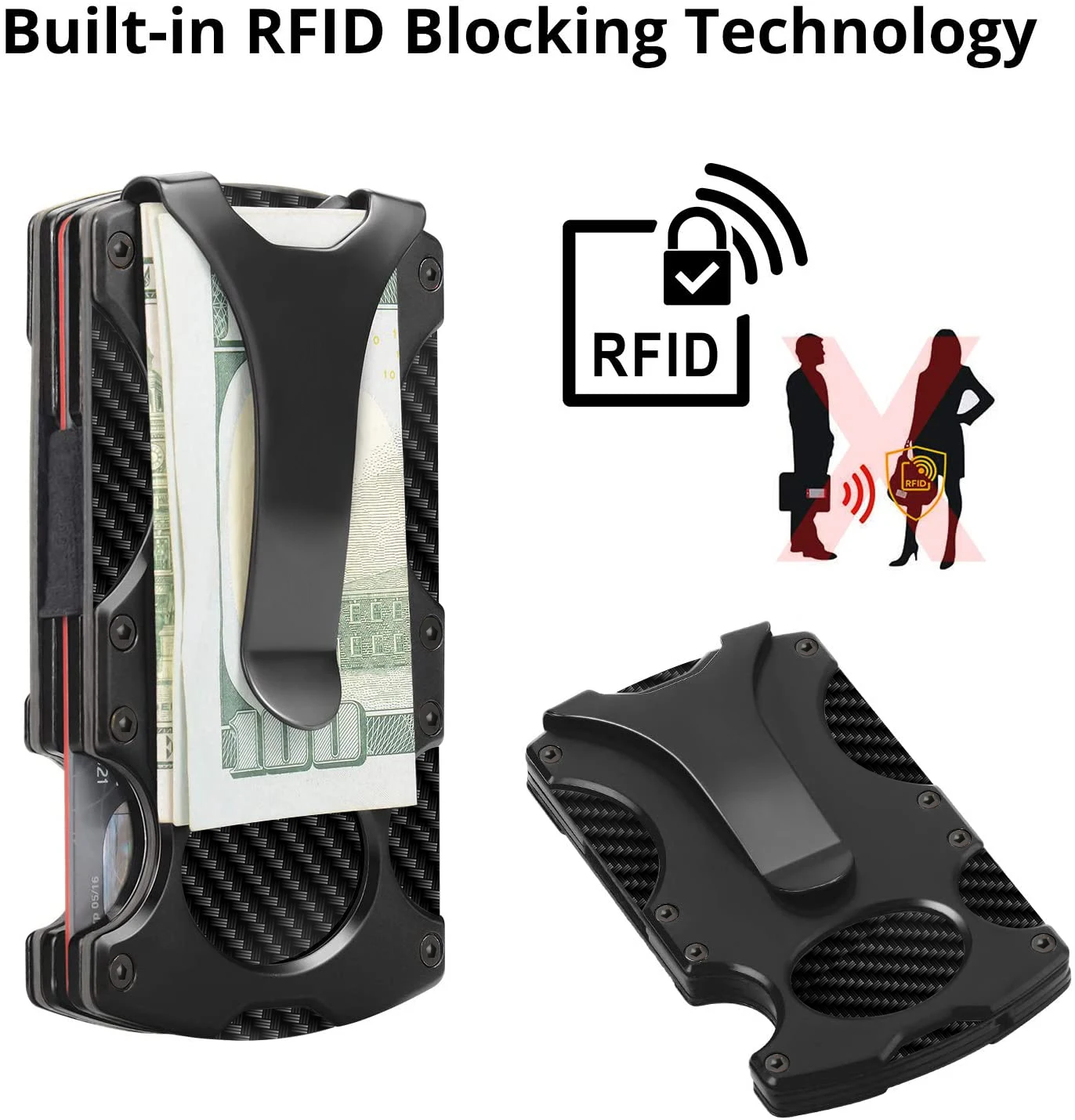 

Незаменимые новые мужские чехлы тонкий кредитный рандомный Алюминиевый мини-кошелек RFID защита от кражи металлический зажим для денег мужской