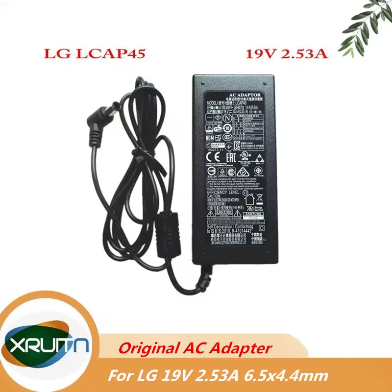

Genuine 19V 2.53A 6.5x4.4mm AC DC Adapter Charger For LG 19V2.53A LCD Power Supply LCAP35 45 DA-48F19 32MB25VQ