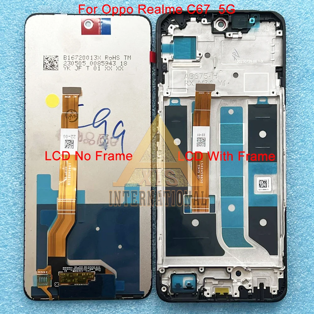 Imagem -03 - Original Oppo Realme C67 Tela e Painel de Toque Digitador Quadro Lcd 4g 672