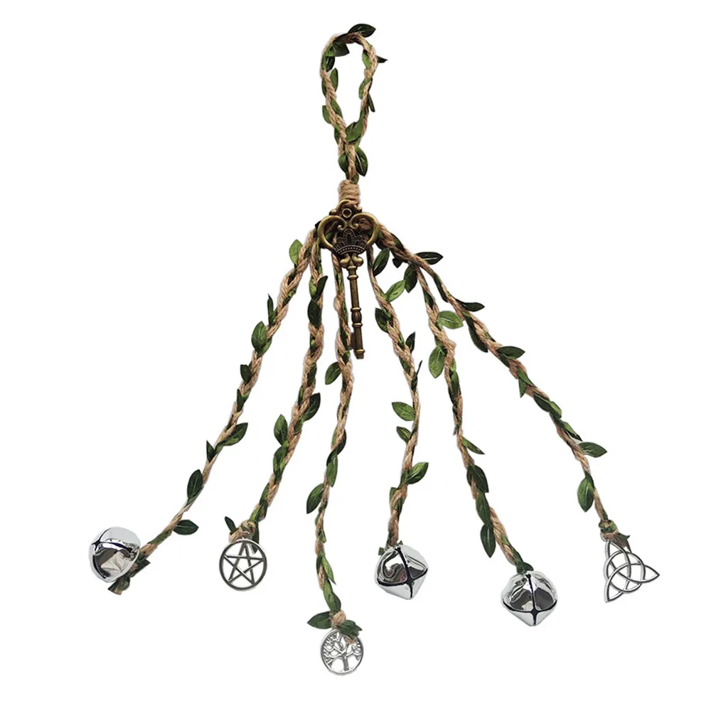 

Witches Bells For Door Protection Celtic Door Bells For Porch, Garden, Window Decoration Green Leaves Tree Of Life