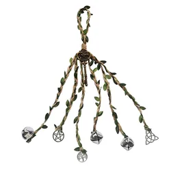 Witches Bells For Door Protection Celtic Door Bells For Porch, Garden, Window Decoration Green Leaves Tree Of Life