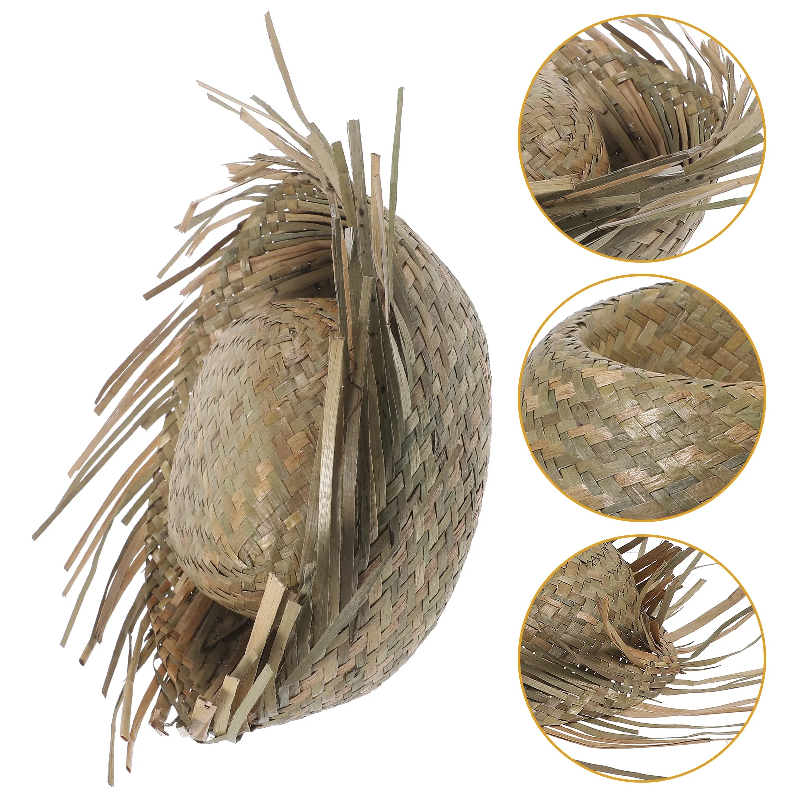 Sombrero de paja de playa para hombre, sombrero para fiesta con temática mexicana, sombrero de sol tejido para hombre hawaiano, sombrilla con personalidad, decoración para fiesta en la playa y vacaciones