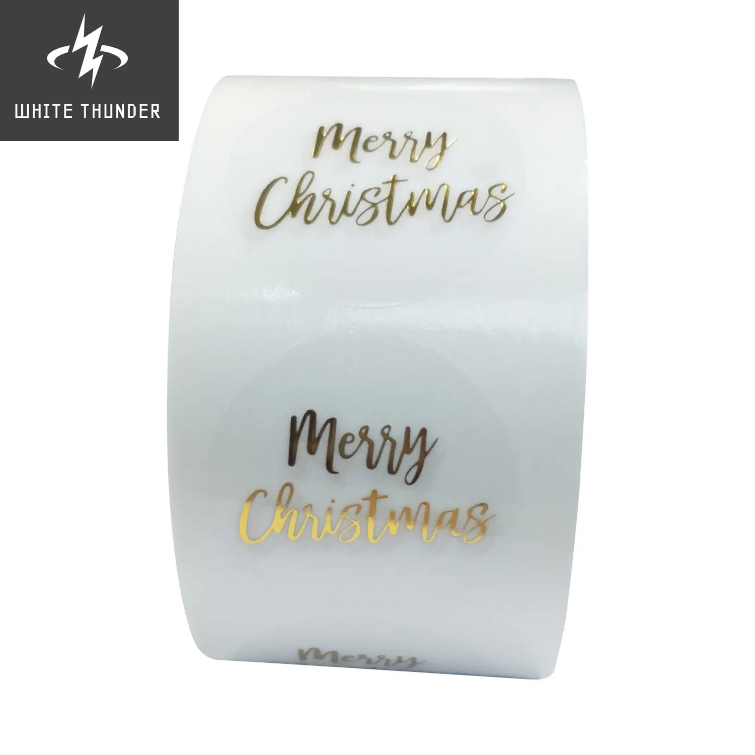 

100-500pcs Round Clear Merry Christmas Stickers Thank You Card Box Package Label Sealing Stickers Wedding Decor Stationery