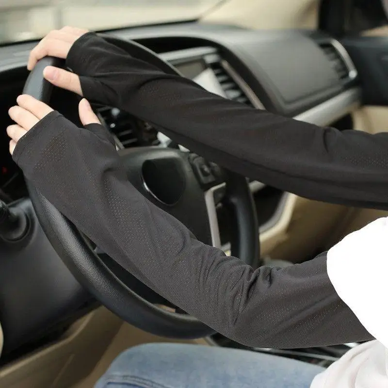 Summer Ice Sleeve Loose Driving Sunshade Elbow Gloves Sun Protection Men's Ice Silk Sleeve Women's Thin Cycling Lengthening