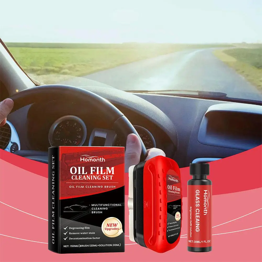 Car Glass Oil Film Remover Decontamination Waterproof Agent Car Polishing Supplies Cleaning Refreshing Windshield M7N5