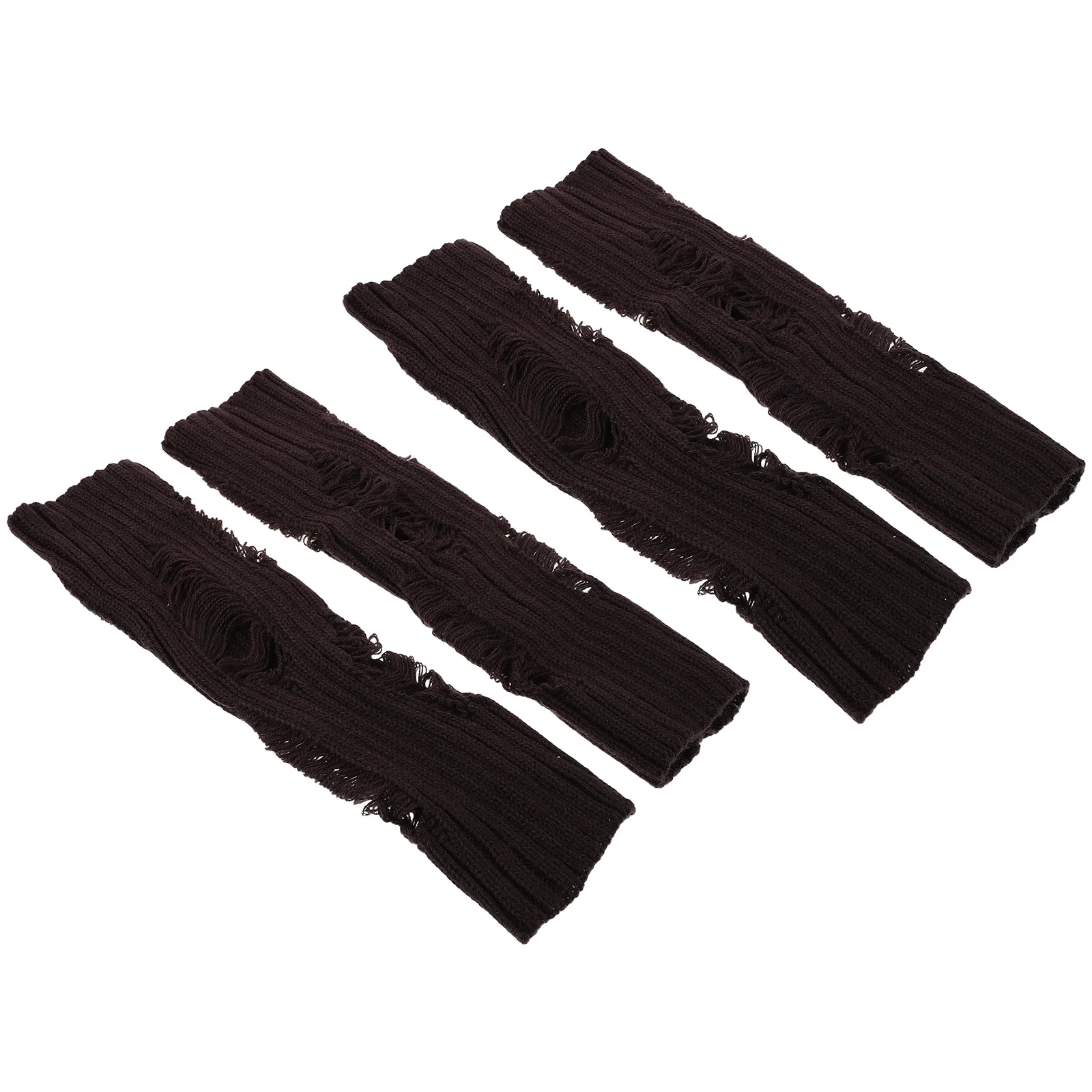 

2Pairs Punk Fingerless Gloves Women Knitted Long Arm Warmers Sleeves Soft Warm Autumn Winter Fingerless Mittens