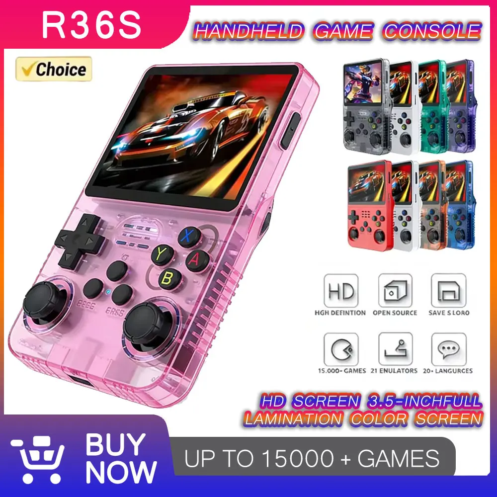 R36s game console pro max Retro Handheld Video Game Player Linux System 3.5-inch 64G/128G Portable Handheld Video Player