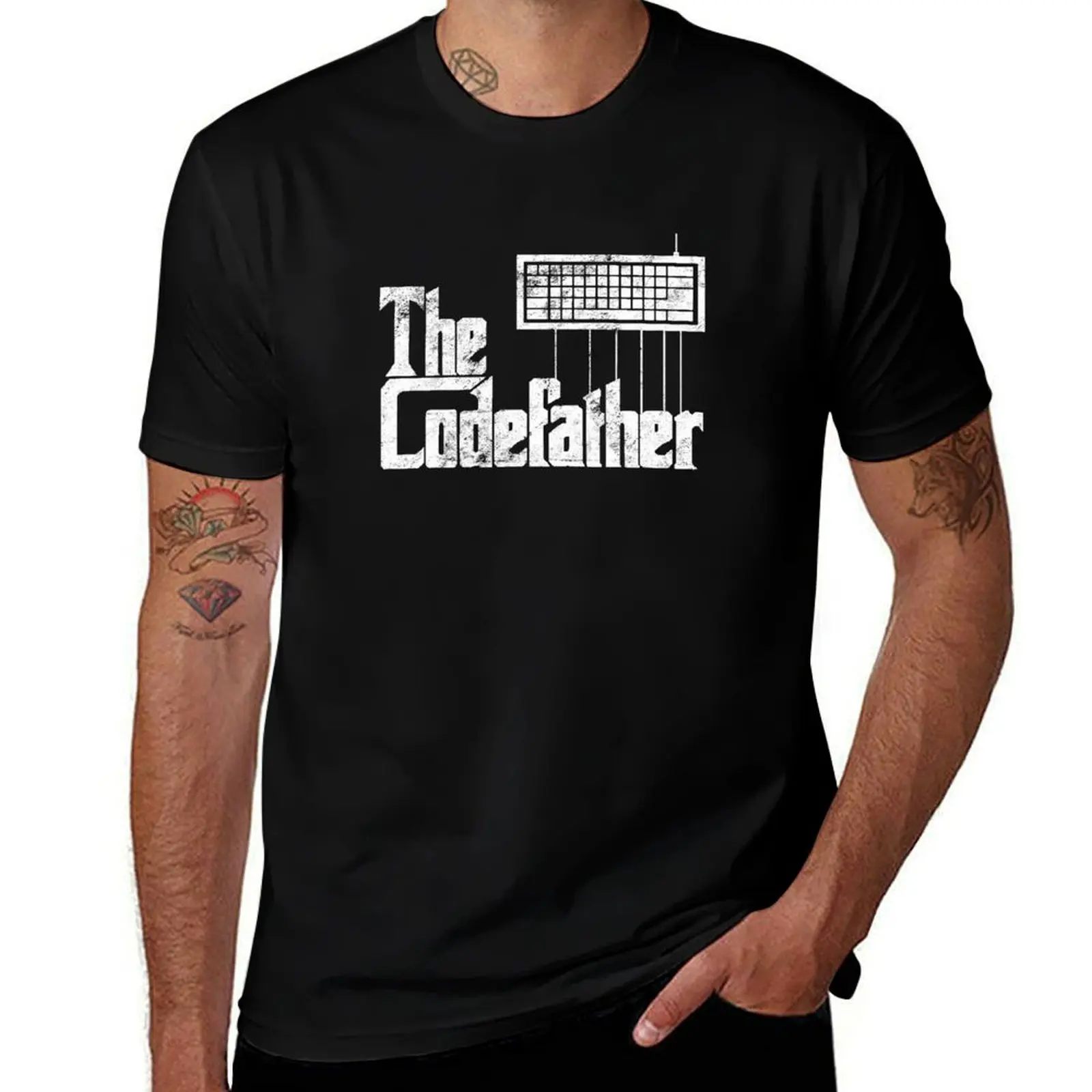 Funny programmer t shirt The Codefather funny programming T-Shirt Casual Holiday Short Sleeve Tee T-Shirt