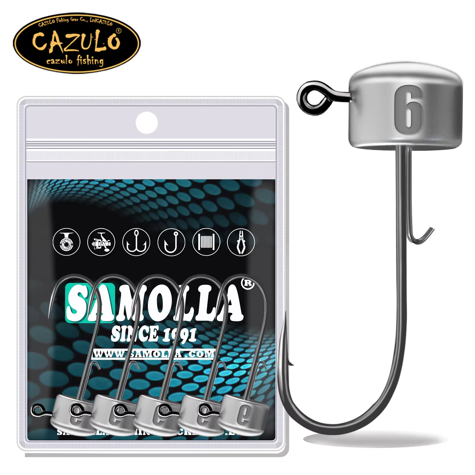 5Pcs Ned Rig Jig He…