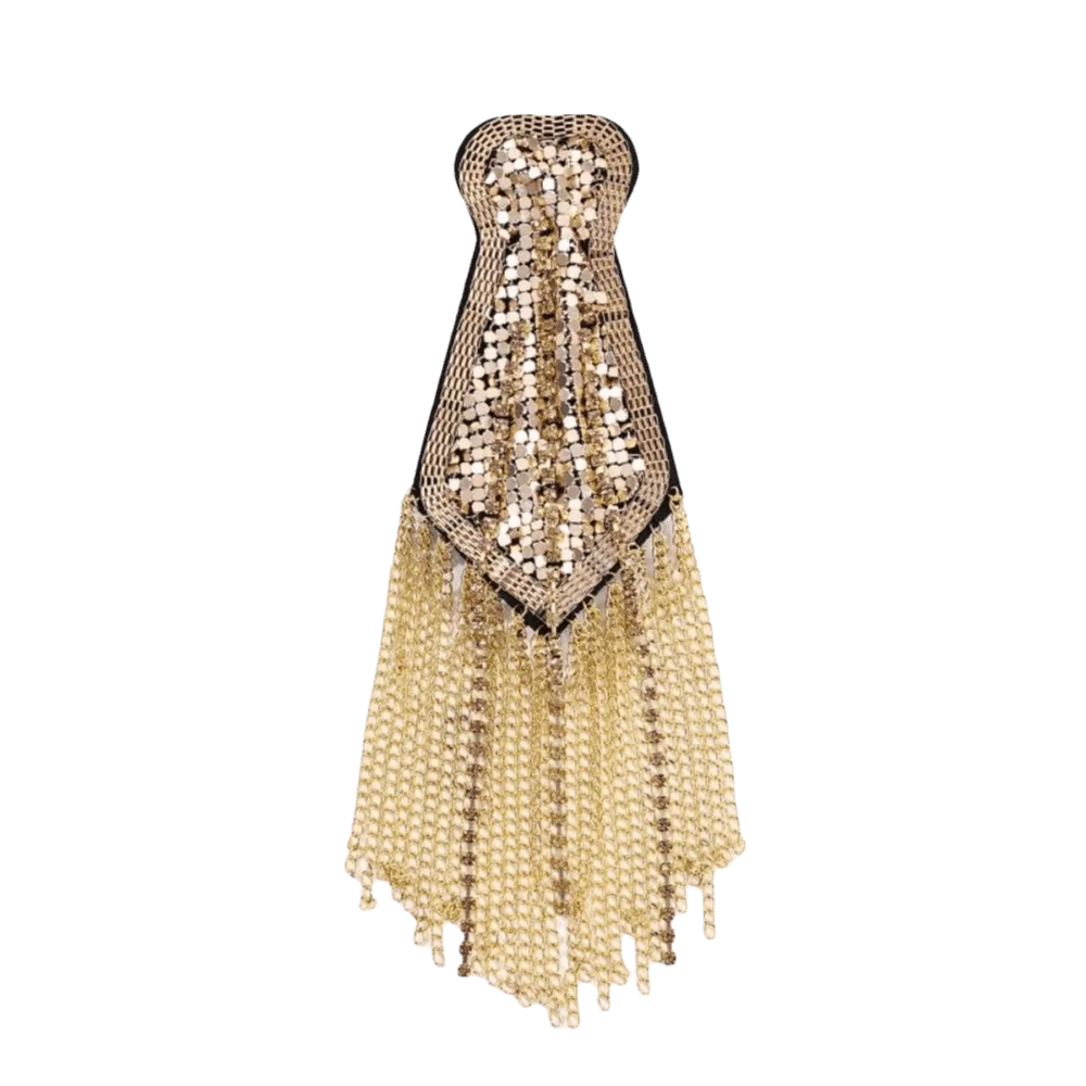 Jewelry Epaulet Tassel Chain Shoulder Board Brooch Punk Star Shoulder Flash Badge Pin Epaulette Gift