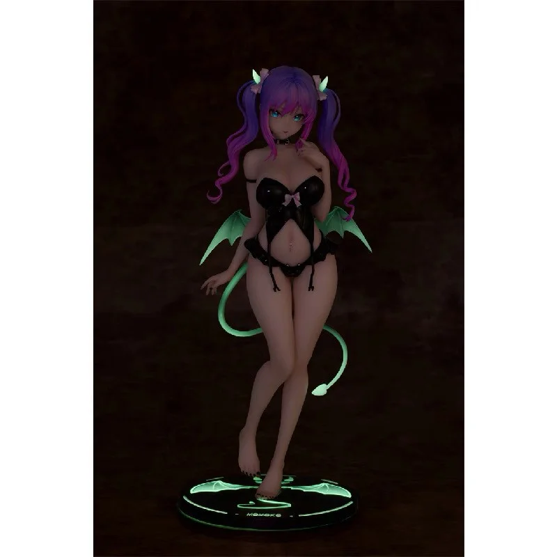 In Stock Purple Gradient Twin‑tails Wing Girl Desktop Ornament Home Table Decor Collectible Gift For Anime Fans
