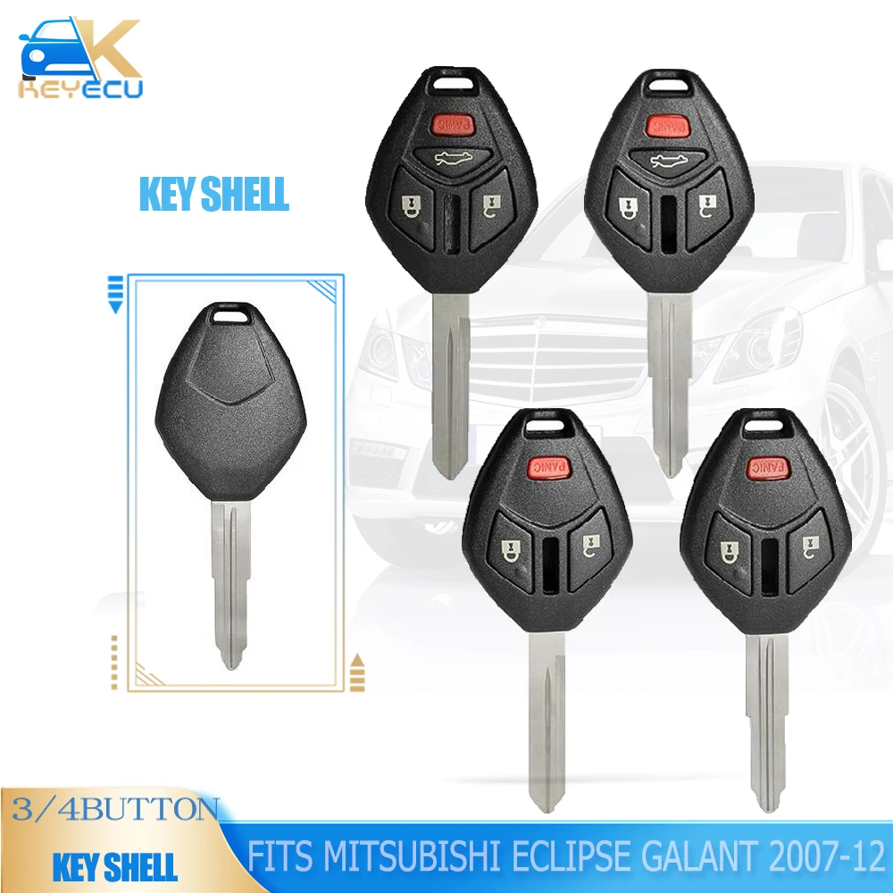 

KEYECU High Quality 3 / 4 Button Remote Key Case Shell for Mitsubishi Eclipse Lancer Endeavor Galant Outlander OUCG8D-620M-A