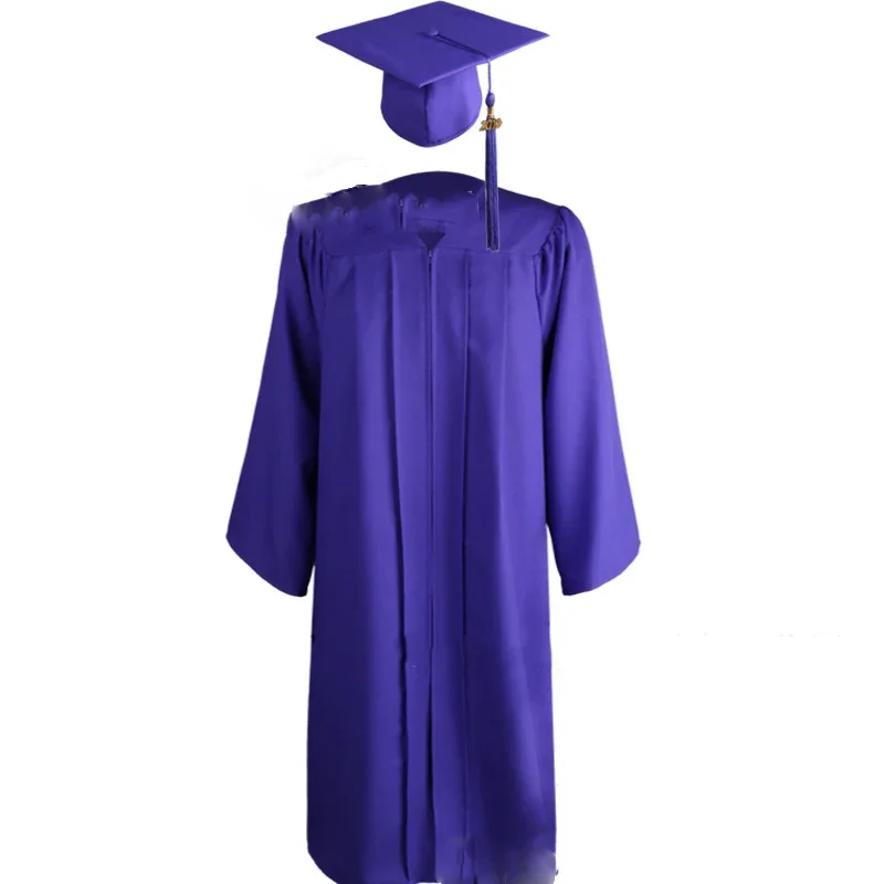 2024 Unisex Adult Graduation Gown coro Robes Cap set di abbigliamento per le scuole superiori e le uniformi degli studenti del Collage di laurea