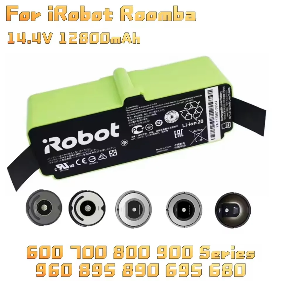 1800mAh Lithium Ion Battery For iRobot Roomba Cleaner 900 800 700 600 Series 960 980 981 965 895 695 692 690 680 675 890 860