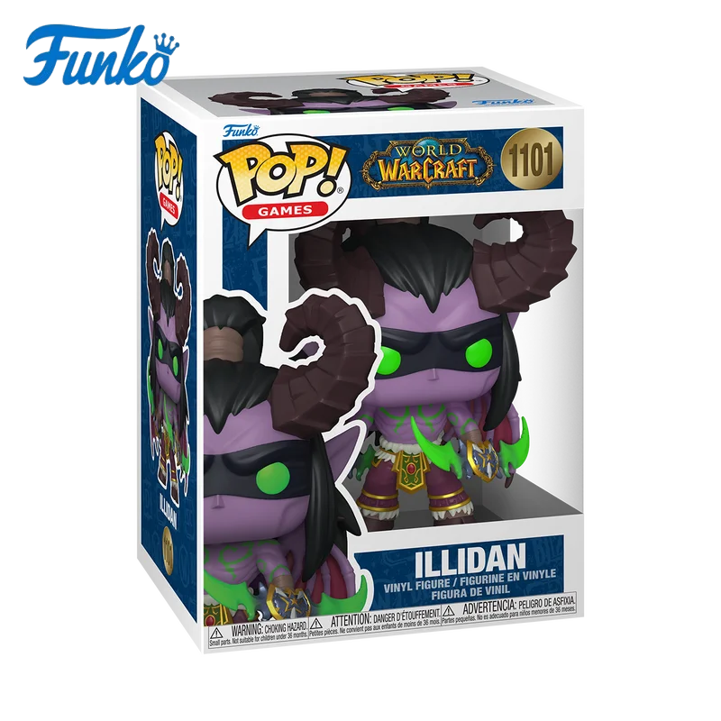 Оригинальная фигурка Funko Pop World of Warcraft Illidan — кукла с большой головой, Коллекционная модель игрушки, декоративное украшение для коллекции