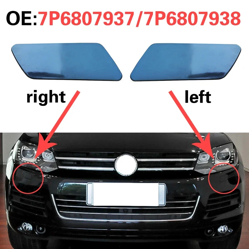 

7P6807937 47P6807938 for Volkswagen VW Touareg 2011-2014 Headlights Water Spray Cover Front Bar Decorative Cover Cleaning