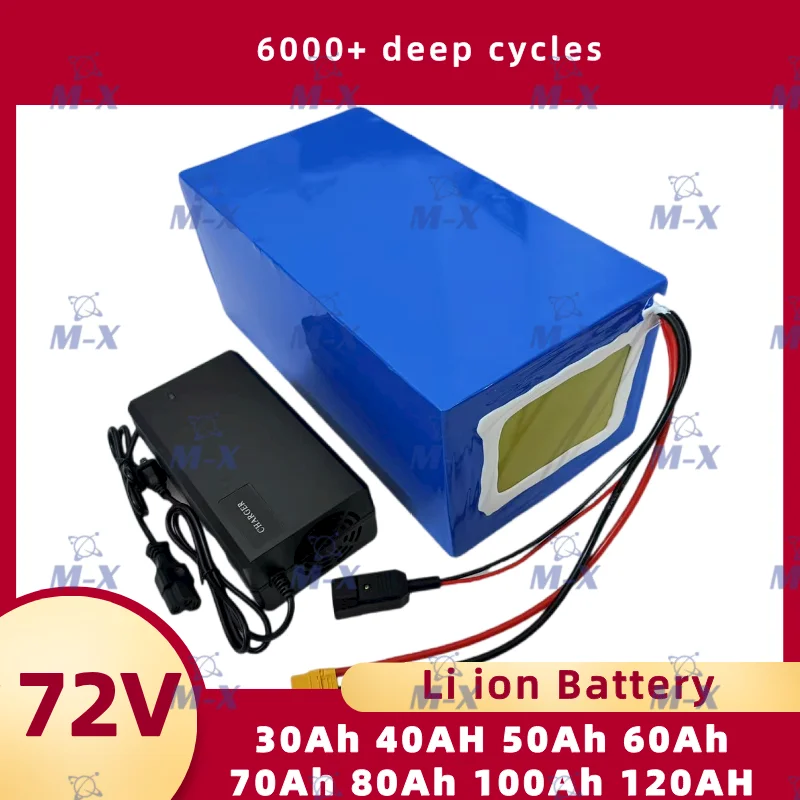 

72V 30Ah 40Ah Li-ion Battery Pack Li-ion BMS for 3500W 5000W Kart Skateboard Golf Cart, Multi-field Applicable