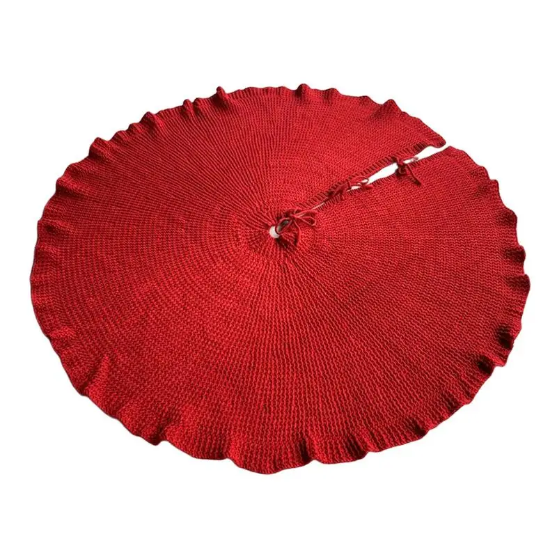 

Christmas Tree Mat Red Tree Skirts Christmas Tree Decoration Large Rustic Floor Mat Holiday Parties Decorations For Holiday