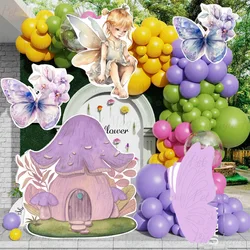 36inch Mushroom House KT Board Butterfly Flower Fairy Cutout for Birthday Party Decoration Girl Baptism Baby Shower Supplies