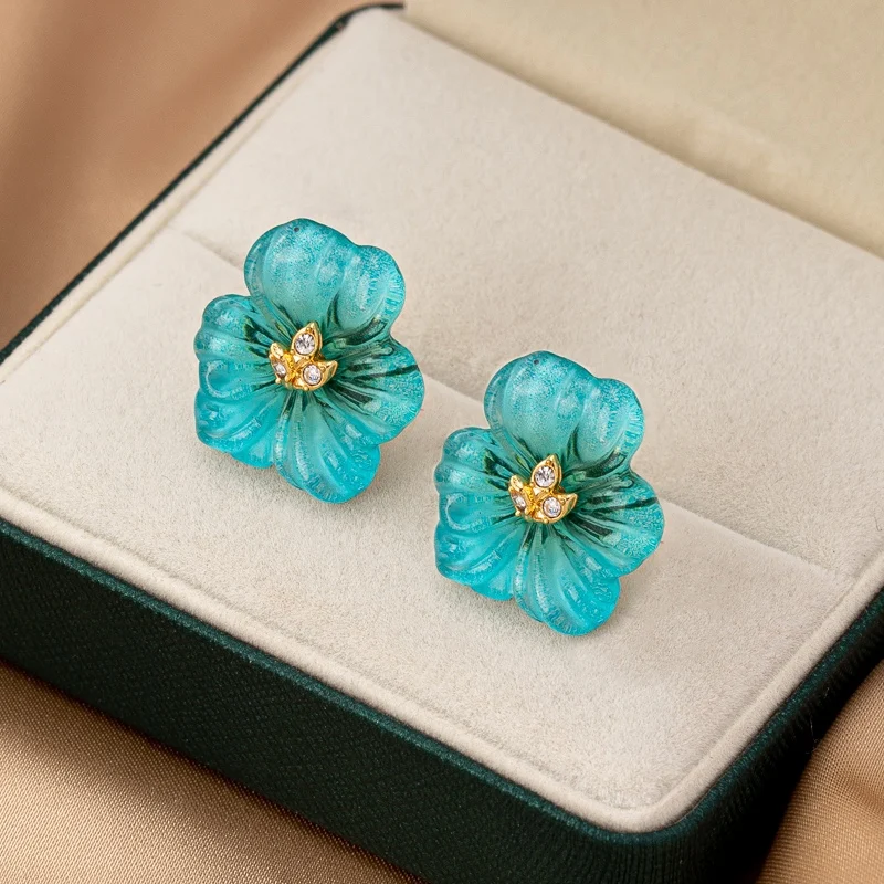 European and American Fashion Casual Flower Series Earrings