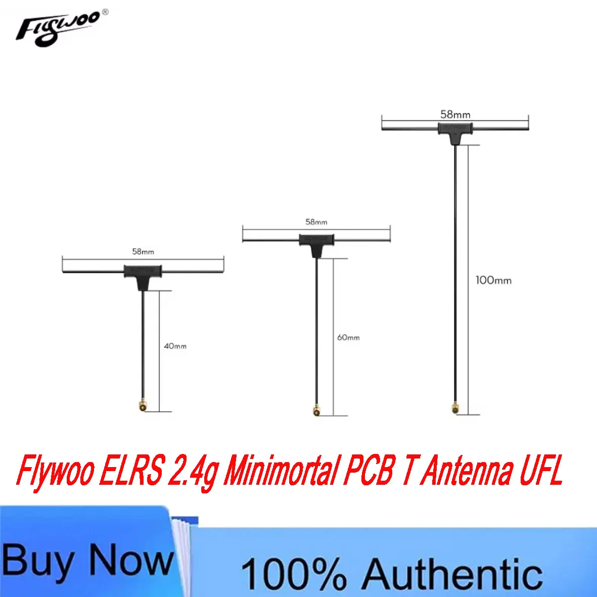 Flywoo ELRS 2.4g Minimortal PCB T Antenna UFL - Low Latency High Signal Gain Anti-Interference for FPV Drone Long Range Transmis