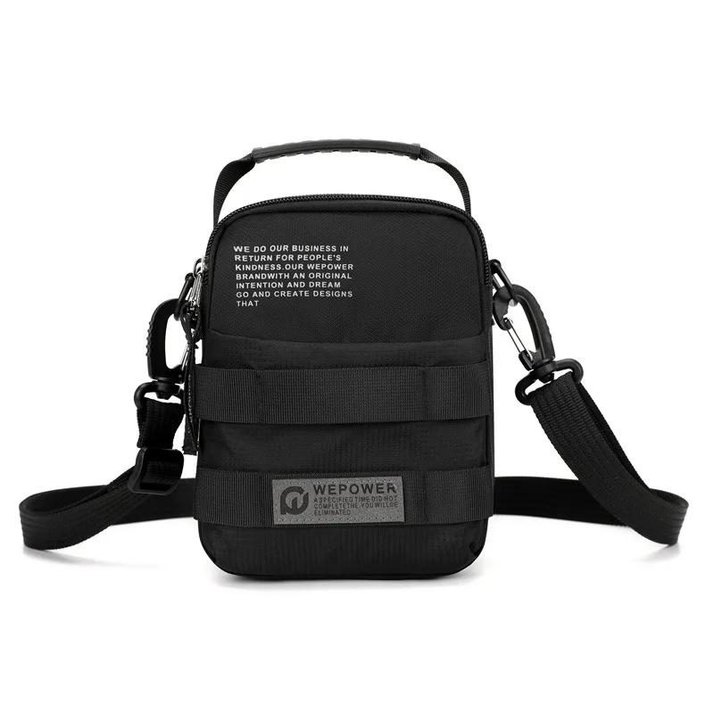 Men Small Cross Body Messenger Shoulder Bag Multi-Purpose Fashion Casual Waterproof Nylon Male Cross body Waist Pack Belt Bag