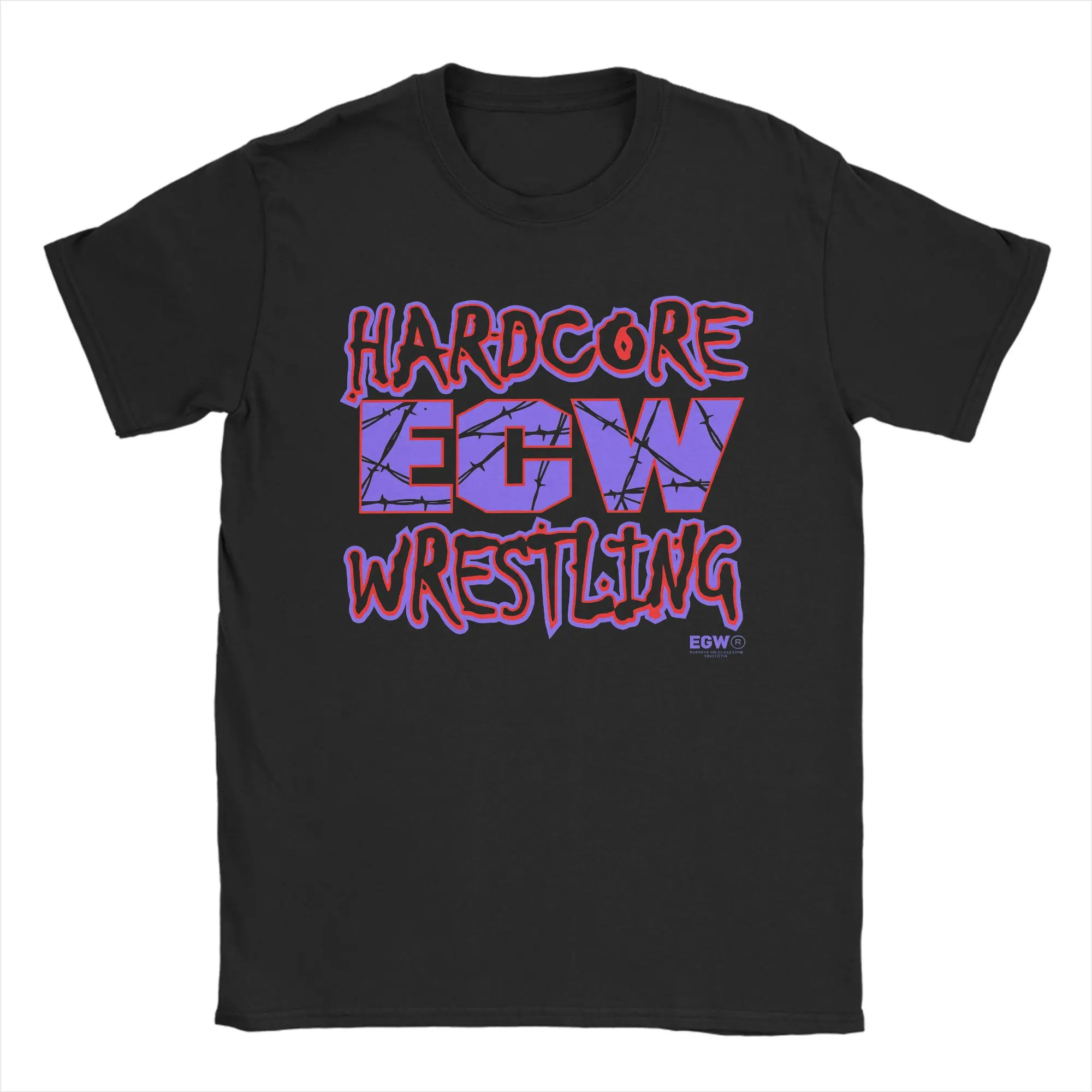 Ecw Hardcore Wrestling  Cotton T Shirt For Mens Summer  Y2K Retro T-Shirts Comfortable Fashion Tees Oversized Custom DIY Tops