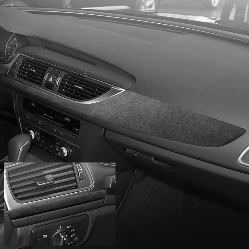 

Italian Suede Overlays Interior Trim Armrest, Gears, Dashboard for LHD Audi A6 C7 2012 2013 2014 2016 2017 2018