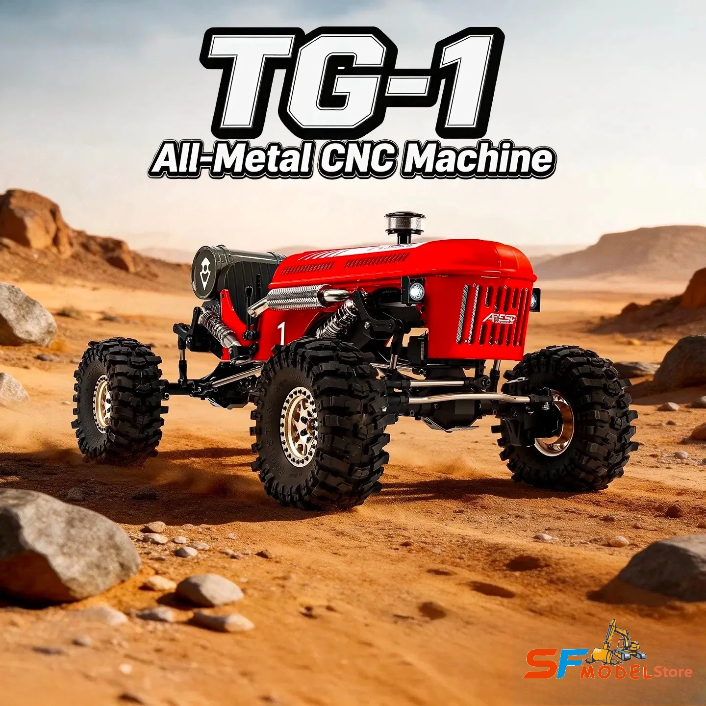

ARESC TG1 Remote Control Car Metal Model 1/10 CNC All-Metal Climbing Car Kit Version 2026 New Remote Control Car Toy Gift