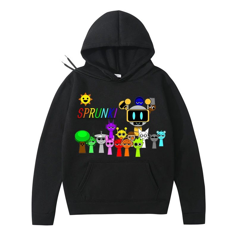 

Sprunki Incredibox Print Hoodies Sweatshirts Autumn Fleece Pullover Boys Girls Clothes Y2k Sudadera Anime Hoodie Kids Clothes