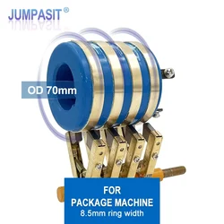 Jumpasit 33A 70mm Copper Slip Ring Collector 8.5mm Ring Width Conductive Rotary for Machine Carbon Brush Holder Contained