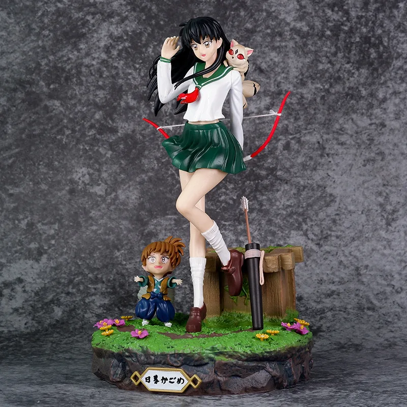 27cm Inuyasha Figure Higurashi Kagome Action Figure Model PVC Ornaments Gifts Figurine Dolls Children's Toys Anime Peripherals