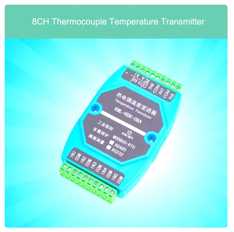 Imagem -03 - Transmissor de Temperatura do Termopar Sensor de Aquisição Modbus Isolado Rs485 16 Canais