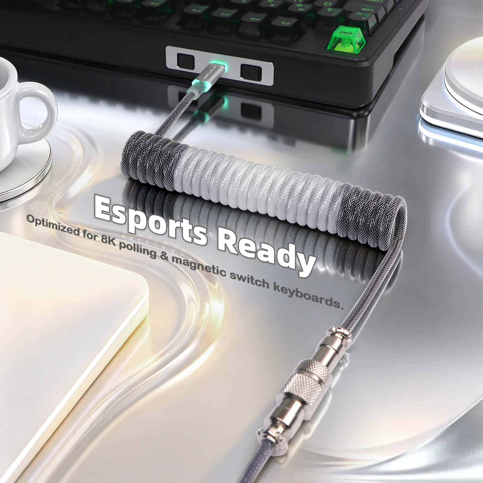 ATTACK SHARK C01ULTIMATE Opger - Type C Detachable Cable Coiled Keyboard recensie en prijs
