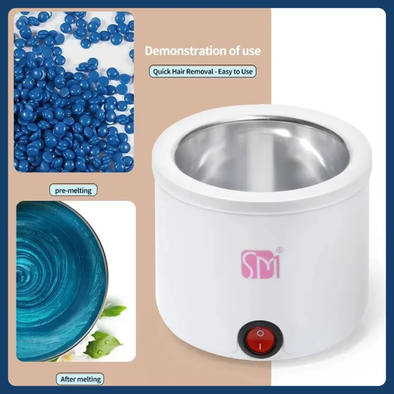 

Профессиональный мини-нагреватель воска, портативный нагреватель воска для удаления волос с быстрым нагревом 200 мл для домашнего использования, для лица, бикини, подмышек