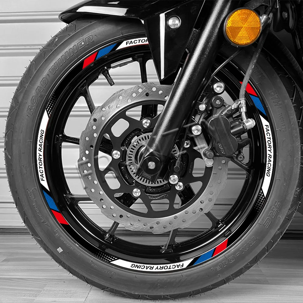 Reflective Motorcycle Wheel Strip Stickers Rim Scooter Hub Tape Decals 12\