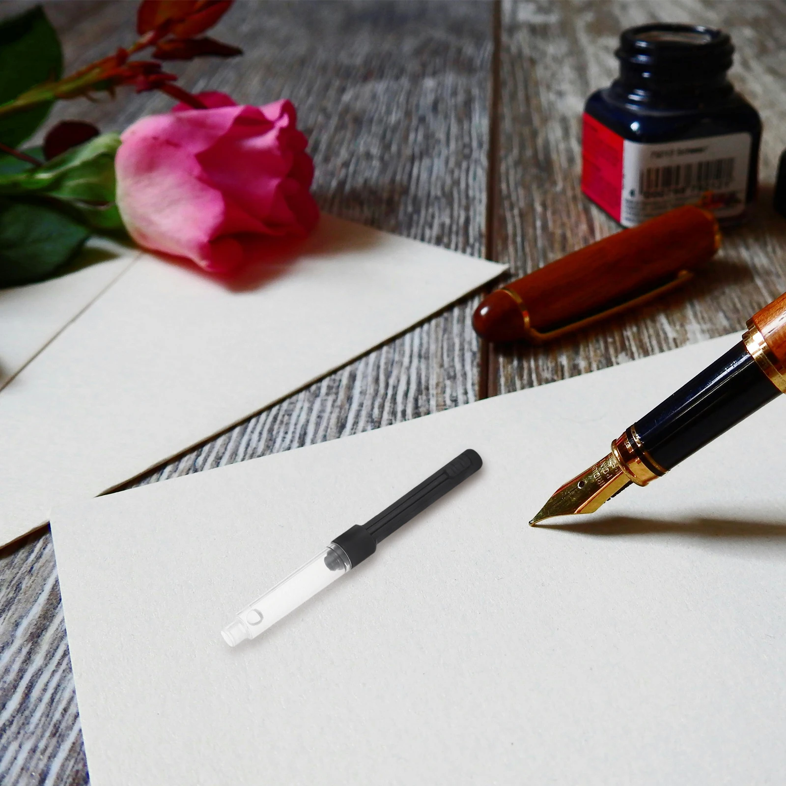 10 قطعة محول حبر قلم حبر سهل الاستبدال آلية من نوع السحب أداة قابلة لإعادة الملء للتوافق العالمي