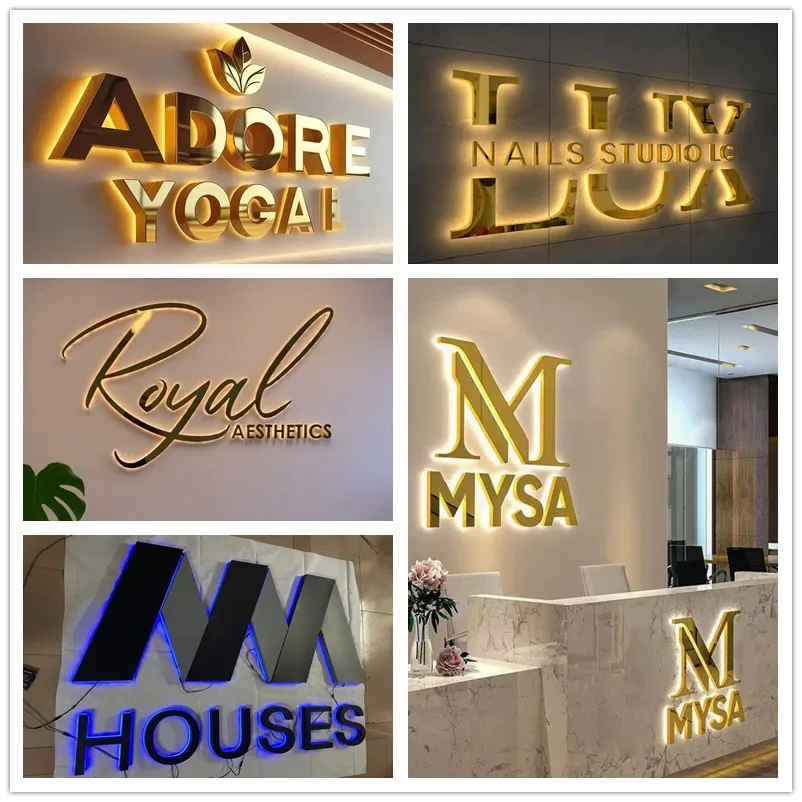 Custom Aesthetic Clinic LED Sign Luxury Illuminated Letters Personalized Logo Sign for Beauty Clinic Med Spa Storefront