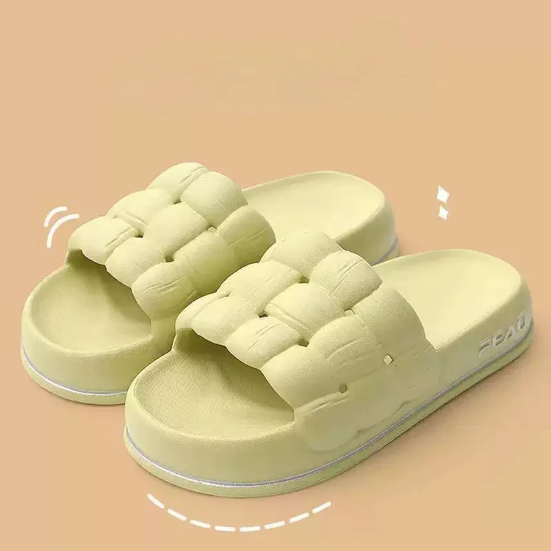 2023Women\'s New Slippers Fashion Hollow Design Platform Slippers Soft Sole Home Shoes Leisure Non-slip Outdoors Women Shoes