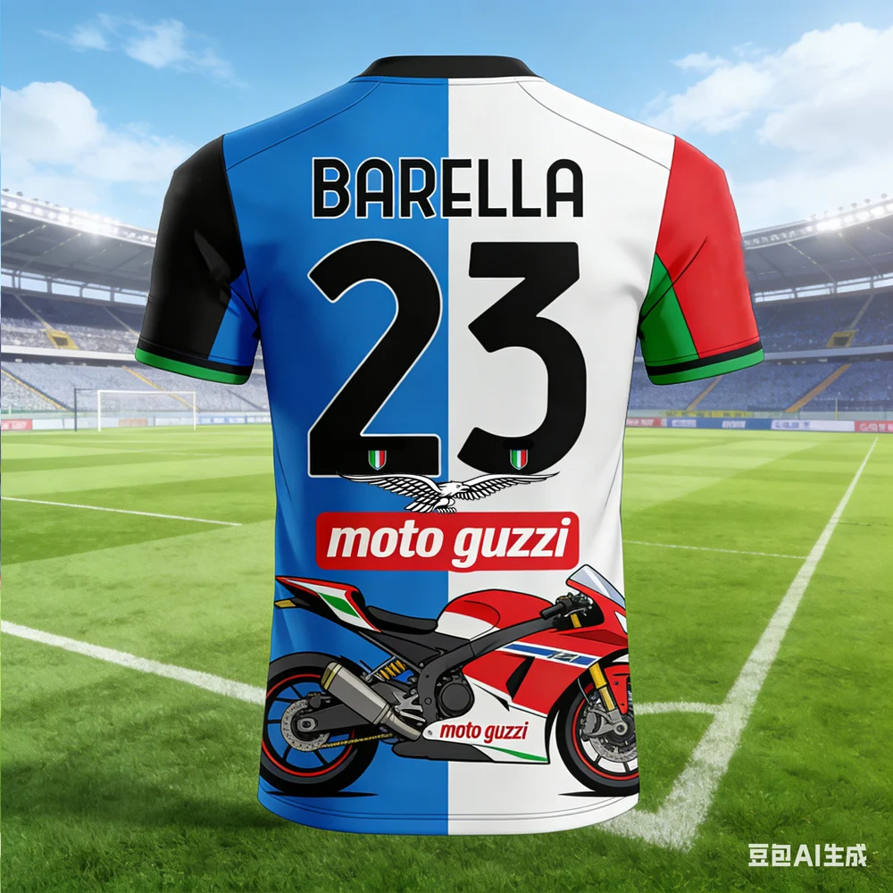 

Баррела # Футболка для болельщиков Moto Guzzi 2026 с ИИ-дизайном, мужская, дышащая, с коротким рукавом, для мотоциклистов и футболистов