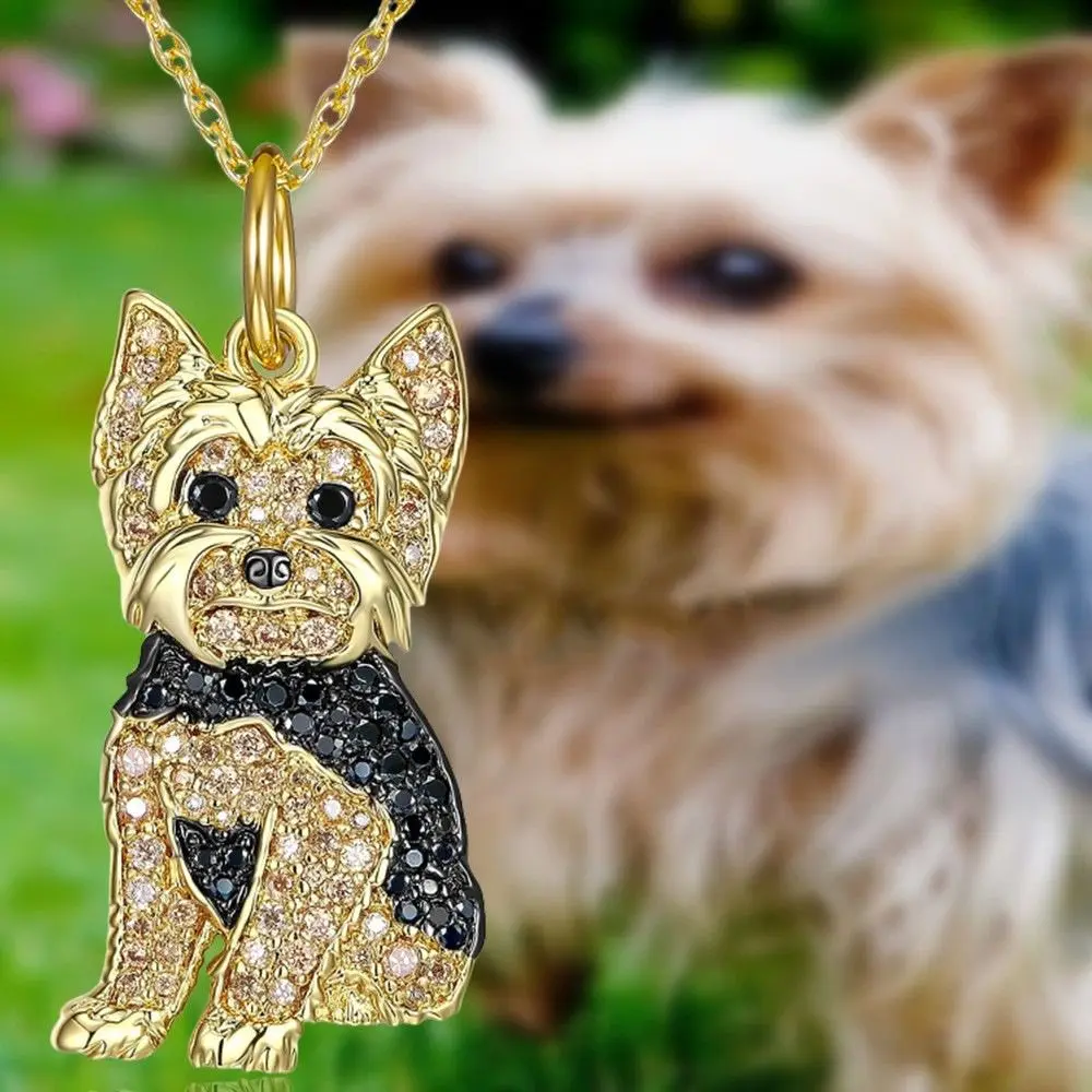 Exquisite French Bulldog Beagle Pendant Rhinestone Poodle Pet Puppy Necklace Animal Shiba Inu Dog Necklace Dog Lovers
