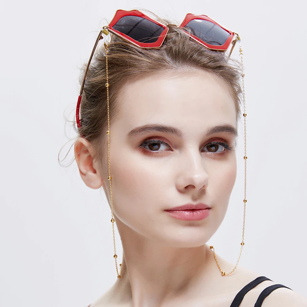 

4 pcs Eyeglass Chain Delicate Plating Alloy Beads Eyewear Rope Glasses Strap Metal Hanging Prevent Falling Fit Glasses Reading