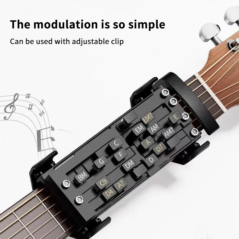 【buy020】Herramienta de aprendizaje de acordes de guitarra Ayuda de aprendizaje de acordes Ayuda de guitarra Entrenador de acordes Sistema de aprendizaje de acordes Accesorios de guitarra