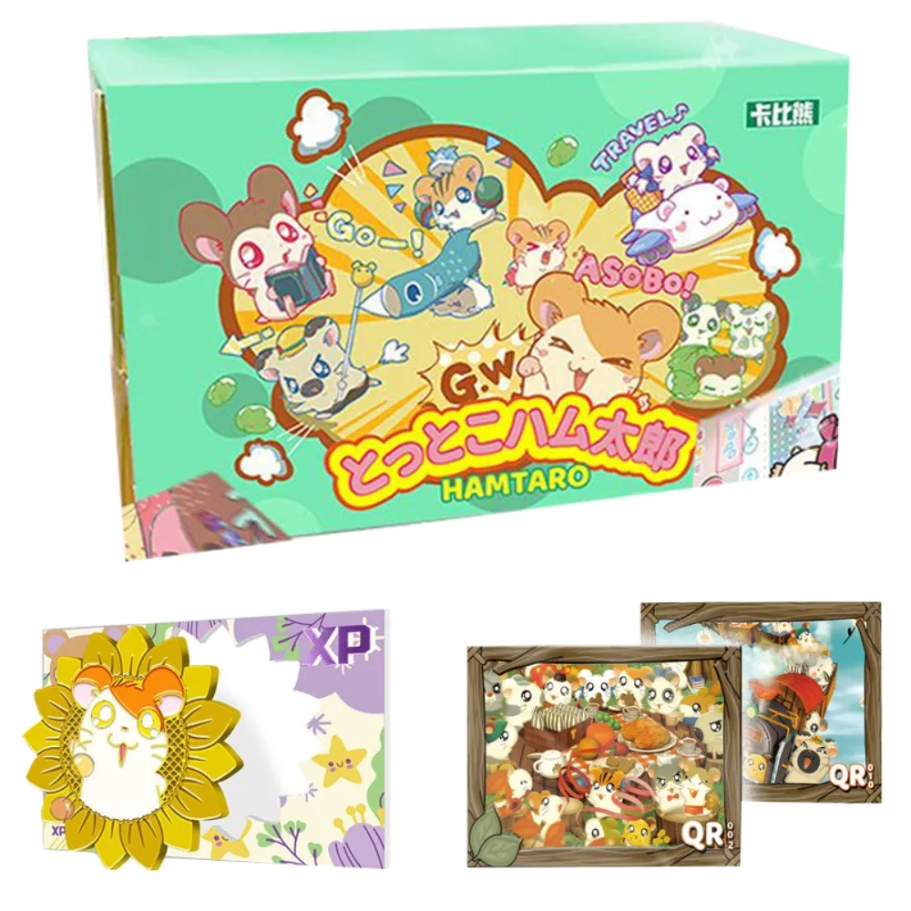 

Original Hamtaro Card For Children Cute Golden Hamster Snoozer Mandy Oxnard Bijou Limited Animation Collection Card Kids Gifts