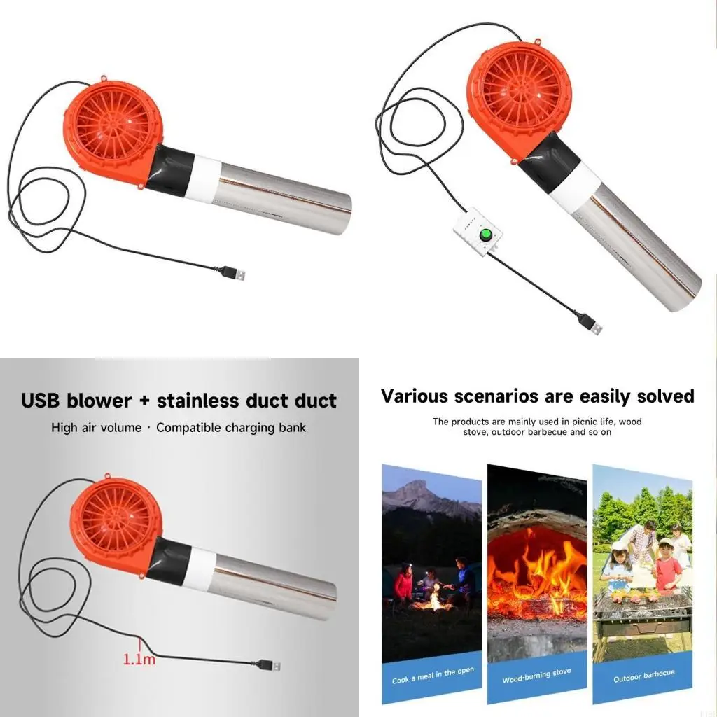 F19B 12x3.2cm Blower USB Powered Fan with Variable Speed Switch Controller