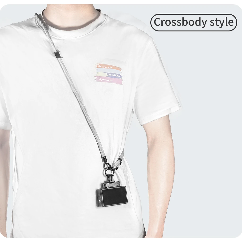 Anti-Lost Neck Strap Shoulder Lanyard for Gopro Pocket 3 Insta360 X5 Ace Quick Release Clamp Wrist Strap Adjustable Hanging Rope